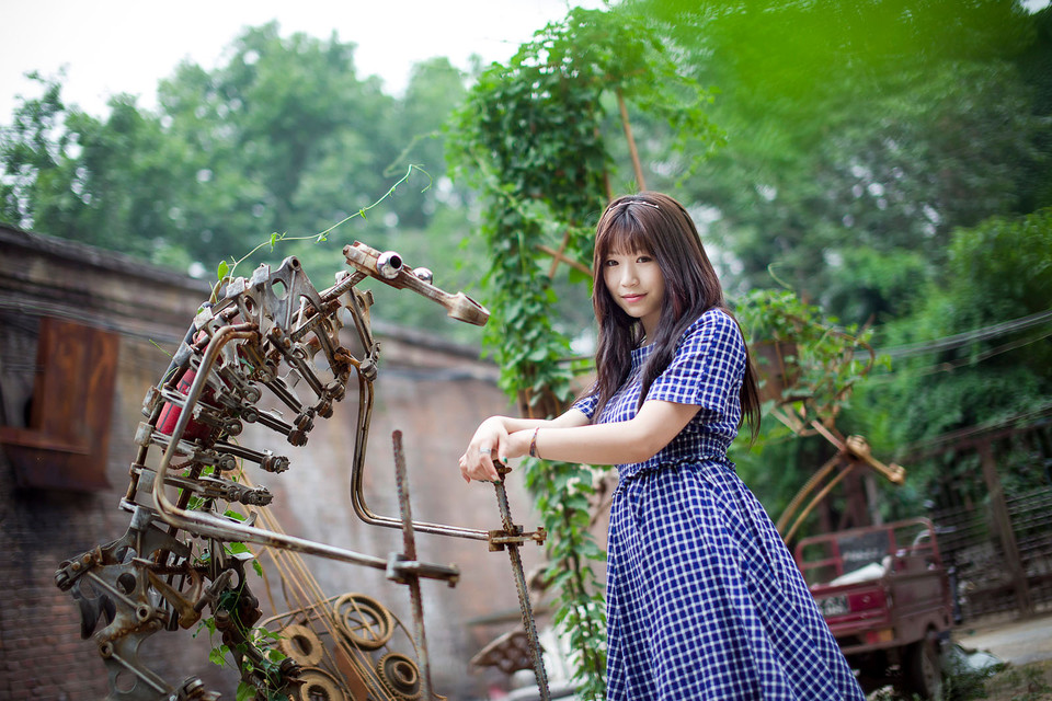 清纯女孩的夏日清新写真小清新校园美女图库,清纯美女,