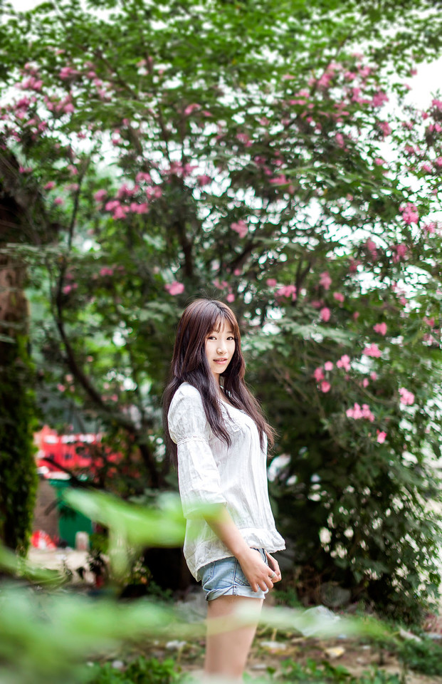 清纯女孩的夏日清新写真小清新校园美女图库,清纯美女,