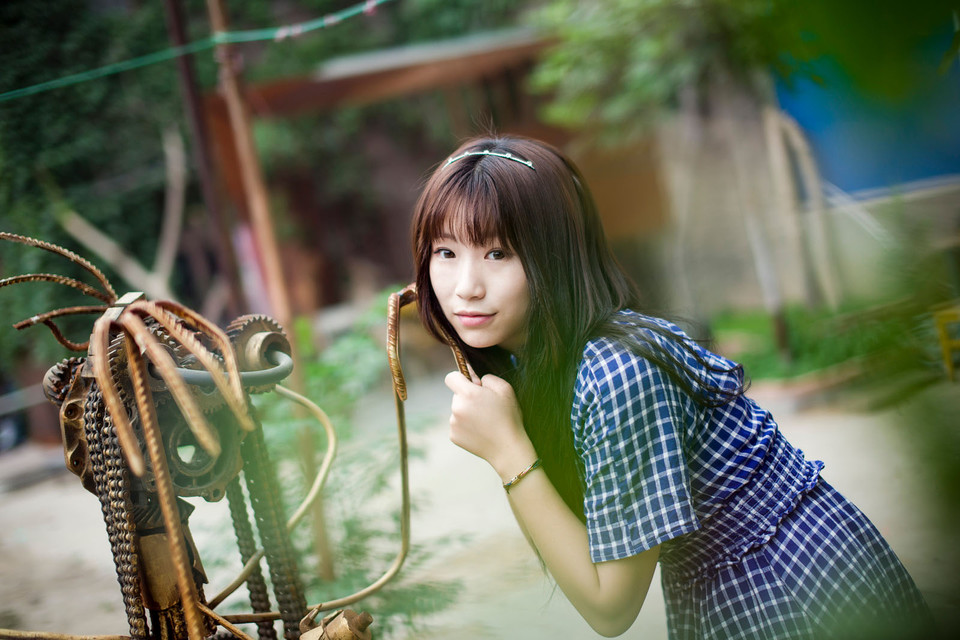 清纯女孩的夏日清新写真小清新校园美女图库,清纯美女	,